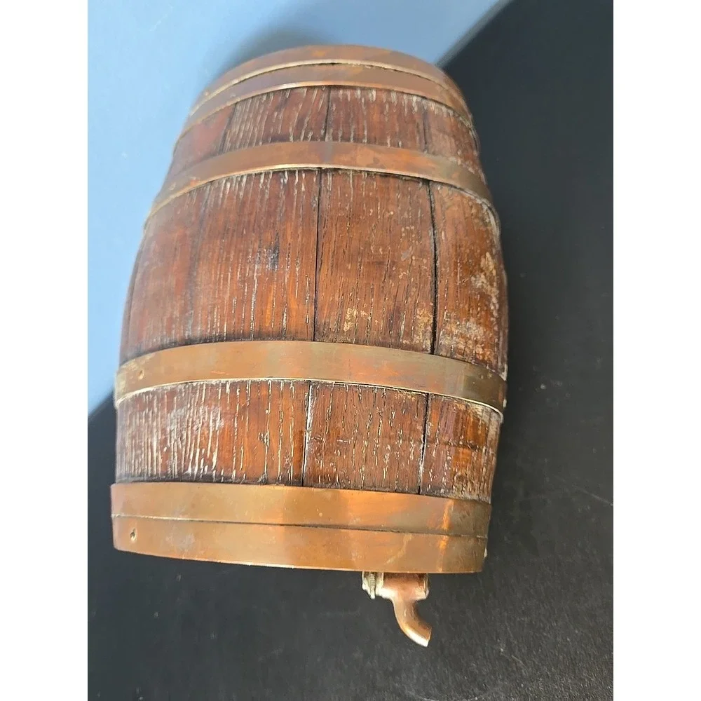 Wooden Barrel For Grappa Italian Craft Vintage Décor‎ 1960s No Stand